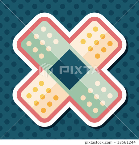 medical bandage flat icon with long shadow,eps10 18561244