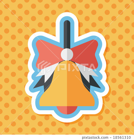 school bell flat icon with long shadow,eps10 18561310