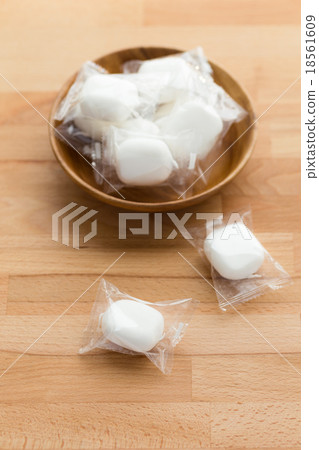 Tea time with marshmallow candy Tea time with marshmallow candy 18561609