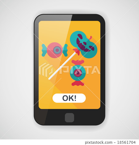 halloween candy flat icon with long shadow,eps10 18561704