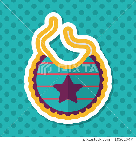 baby bib flat icon with long shadow,eps10 baby bib flat icon with long shadow,eps10 18561747