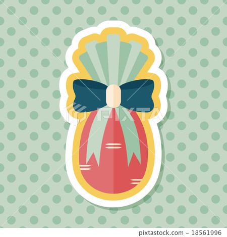 Chinese New Year gifts flat icon with long shadow,eps10 Chinese New Year gifts flat icon with long shadow,eps10 18561996