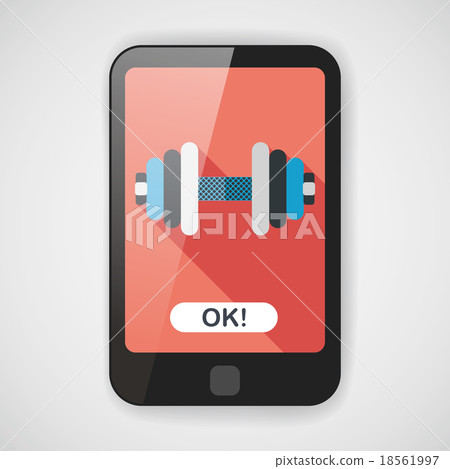 dumbbell flat icon with long shadow,eps10 dumbbell flat icon with long shadow,eps10 18561997
