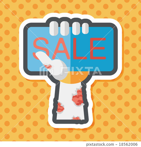 Halloween SALE flat icon with long shadow,eps10 18562006