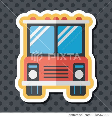 Transportation bus flat icon with long shadow,eps10 Transportation bus flat icon with long shadow,eps10 18562009