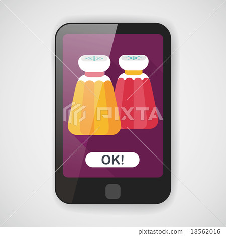 kitchenware pepper bottle flat icon with long shadow,eps10 18562016