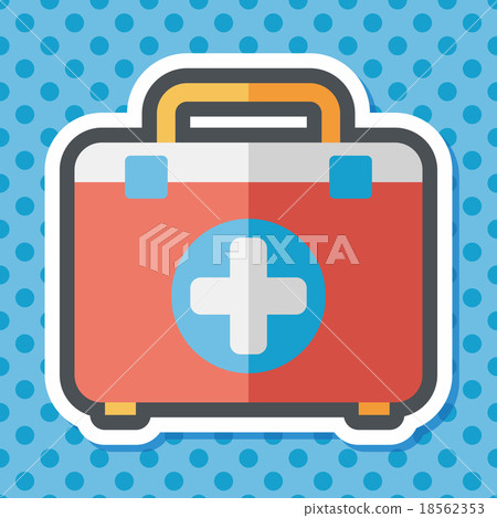 first aid kit flat icon with long shadow,eps10 first aid kit flat icon with long shadow,eps10 18562353