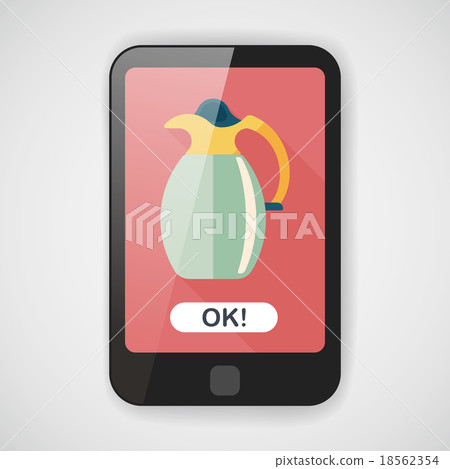coffee kettle flat icon with long shadow,eps10 coffee kettle flat icon with long shadow,eps10 18562354