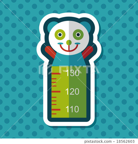 Height scale flat icon with long shadow,eps10 18562603