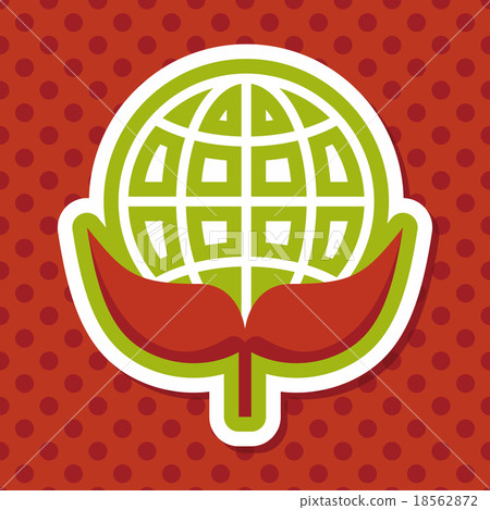 Environmental protection concept flat icon with... - Stock Illustration ...