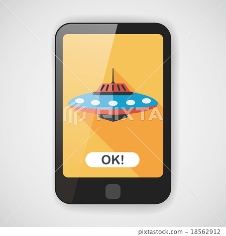 Space flat icon with long shadow,eps10 18562912