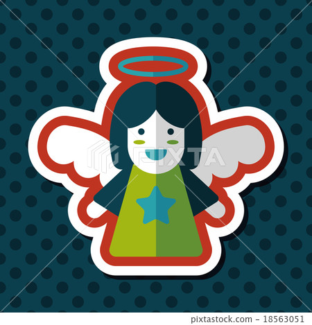angel flat icon with long shadow, eps10 angel flat icon with long shadow, eps10 18563051
