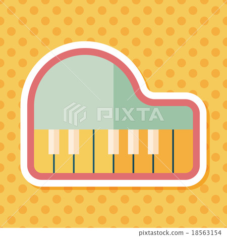piano flat icon with long shadow,eps10 piano flat icon with long shadow,eps10 18563154