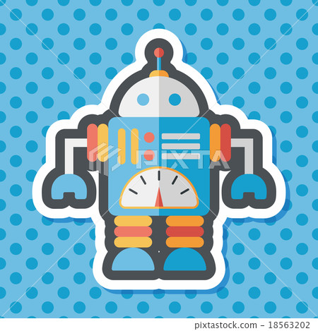 Space robot flat icon with long shadow,eps10 Space robot flat icon with long shadow,eps10 18563202