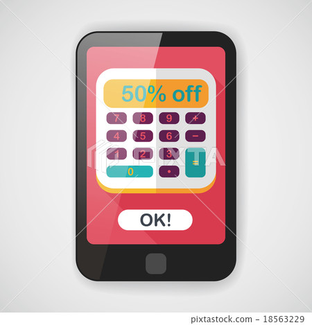 shopping calculator flat icon with long shadow,eps10 shopping calculator flat icon with long shadow,eps10 18563229