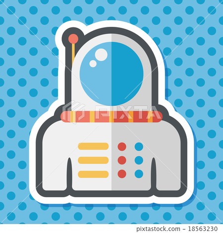 Space Astronaut flat icon with long shadow, eps10 Space Astronaut flat icon with long shadow, eps10 18563230
