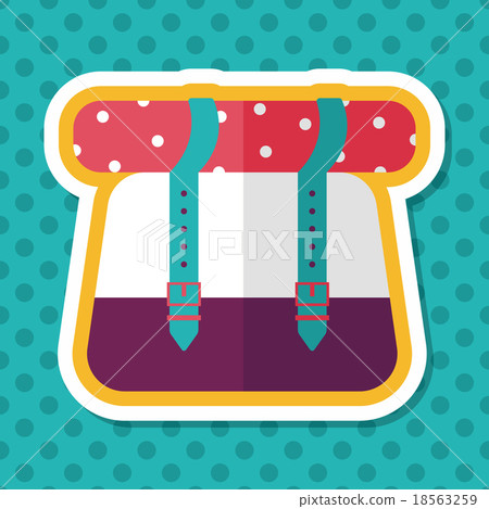 Backpack flat icon with long shadow,eps10 - Stock Illustration ...