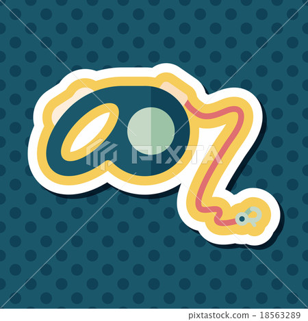 Pet dog lead flat icon with long shadow,eps10 Pet dog lead flat icon with long shadow,eps10 18563289