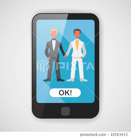 wedding couple flat icon with long shadow,eps10 - Stock Illustration ...