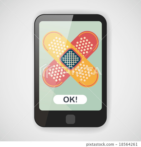 medical bandage flat icon with long shadow medical bandage flat icon with long shadow 18564261
