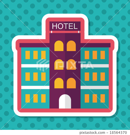 Hotel flat icon with long shadow,eps10 18564370