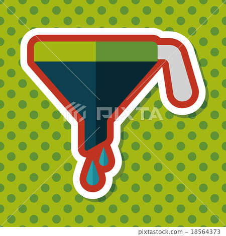 kitchenware funnel flat icon with long shadow,eps10 18564373