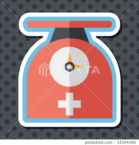 weight scales flat icon with long shadow,eps10 weight scales flat icon with long shadow,eps10 18564398