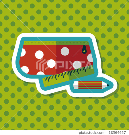 pencil box flat icon with long shadow,eps10 pencil box flat icon with long shadow,eps10 18564637