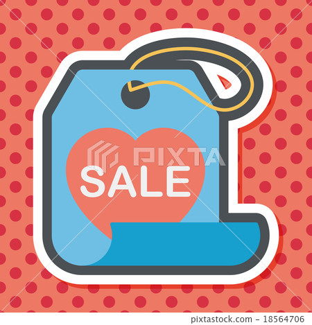 Valentine's Day SALE flat icon with long shadow,eps10 Valentine's Day SALE flat icon with long shadow,eps10 18564706
