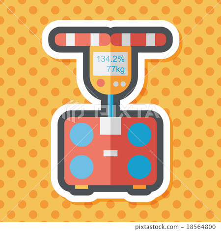 Weight scale flat icon with long shadow,eps10 - Stock Illustration ...
