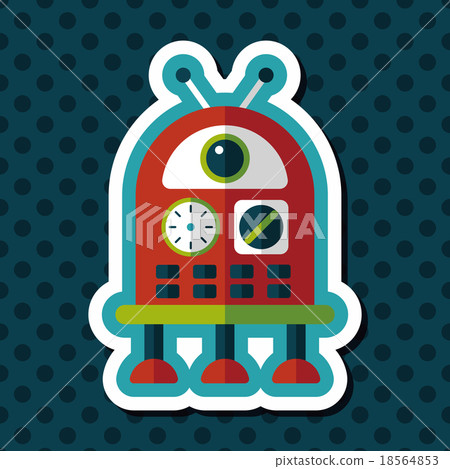 robot flat icon with long shadow,eps10 robot flat icon with long shadow,eps10 18564853