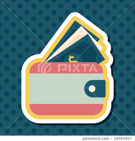 wallet flat icon with long shadow,eps10 wallet flat icon with long shadow,eps10 18564857
