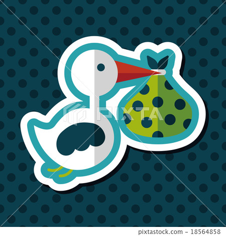 bird and baby flat icon with long shadow,eps10 bird and baby flat icon with long shadow,eps10 18564858