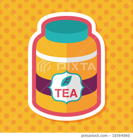 tea canister flat icon with long shadow,eps10 tea canister flat icon with long shadow,eps10 18564860