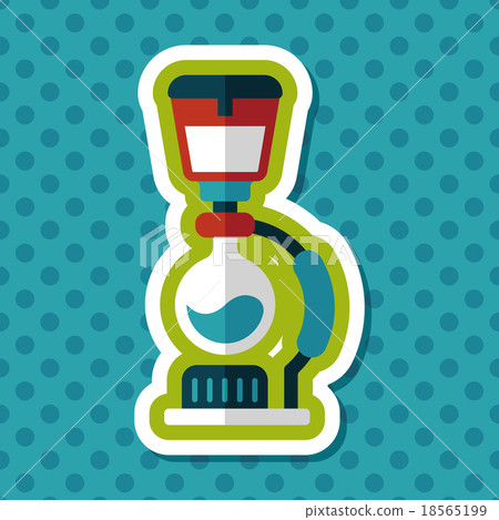 coffee maker flat icon with long shadow,eps10 18565199