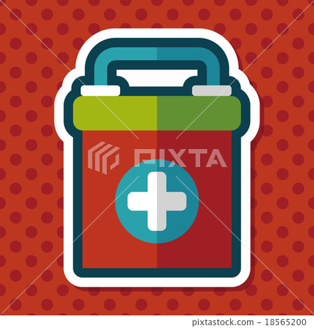 first aid kit flat icon with long shadow,eps10 first aid kit flat icon with long shadow,eps10 18565200