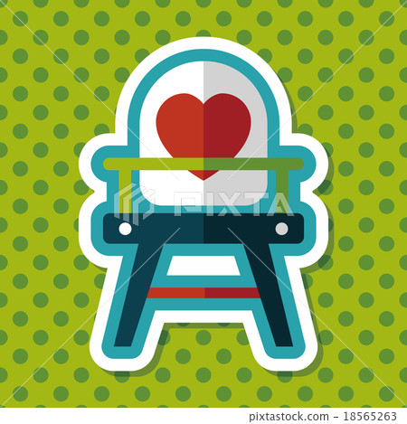 baby high chair flat icon with long shadow,eps10 baby high chair flat icon with long shadow,eps10 18565263