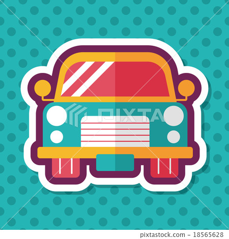 Transportation car flat icon with long shadow,eps10 Transportation car flat icon with long shadow,eps10 18565628