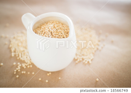 Raw organic white quinoa seeds Raw organic white quinoa seeds 18566749