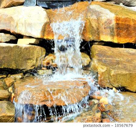 Rocks waterfall. Rocks waterfall. 18567679