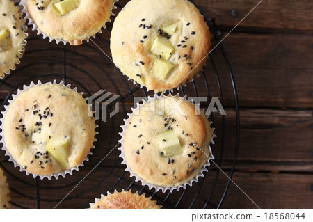 Homemade sweet potato muffins, baked goods 18568044
