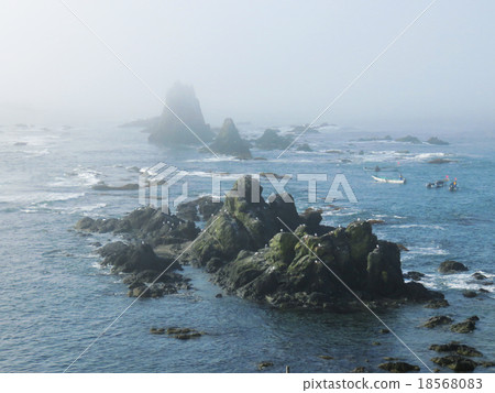 Konbu fishing in morning mackerel 18568083