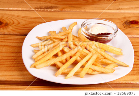 French fries with ketchup French fries with ketchup 18569073