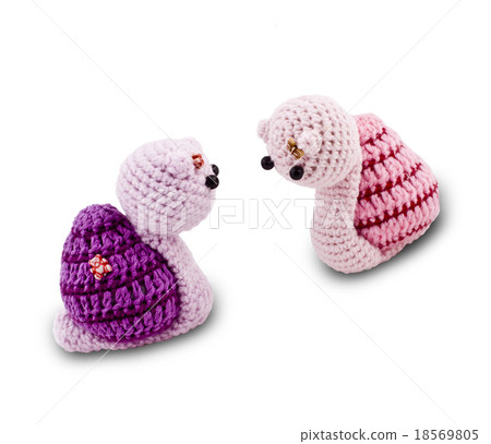 knitted Garden snail in front knitted Garden snail in front 18569805