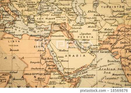 Old Map Arabian Peninsula Old Map Arabian Peninsula 18569876