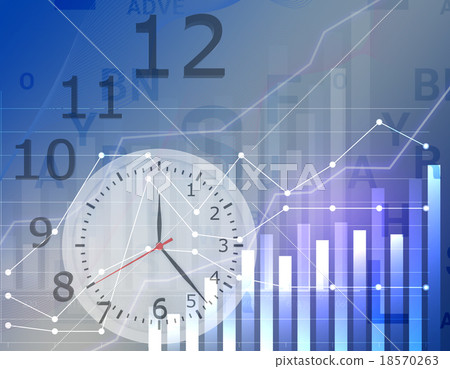 Business graph clock time Business graph clock time 18570263