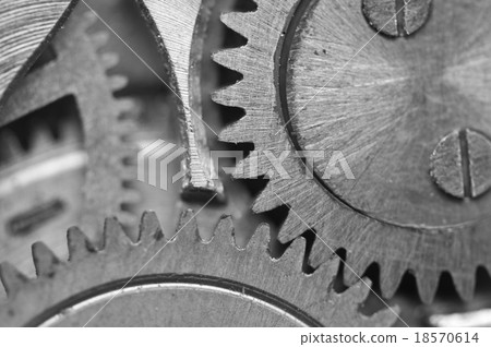 Cogwheels in Clockwork. Macro Cogwheels in Clockwork. Macro 18570614
