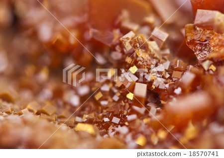 Crystals Vanadinite. Macro. Extreme closeup Crystals Vanadinite. Macro. Extreme closeup 18570741