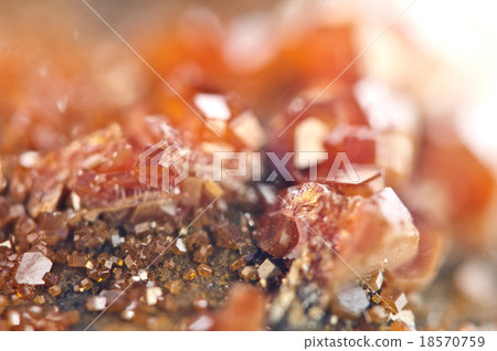 Crystals Vanadinite. Macro. Extreme closeup Crystals Vanadinite. Macro. Extreme closeup 18570759