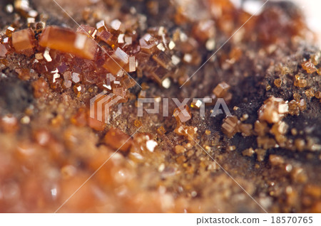Crystals Vanadinite. Macro. Extreme closeup Crystals Vanadinite. Macro. Extreme closeup 18570765